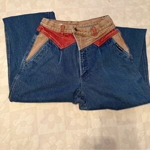 Rockies Women's Boot Cut Jeans - Blue, Red, Tan